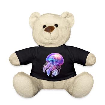 Qualle Farbenfroh & Transparent - Teddy - Schwarz - Vorne