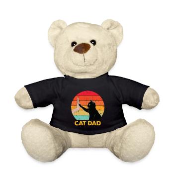 Cat Dad - Cat High Five - Nounours - noir - Devant