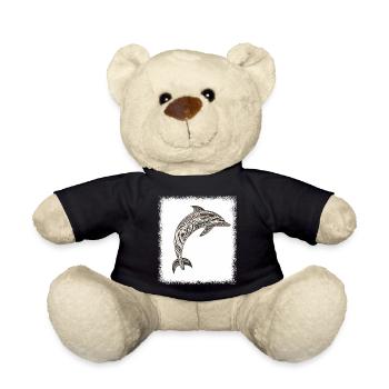 childrens day boats bass fishing tshirts - Teddy - Schwarz - Vorne