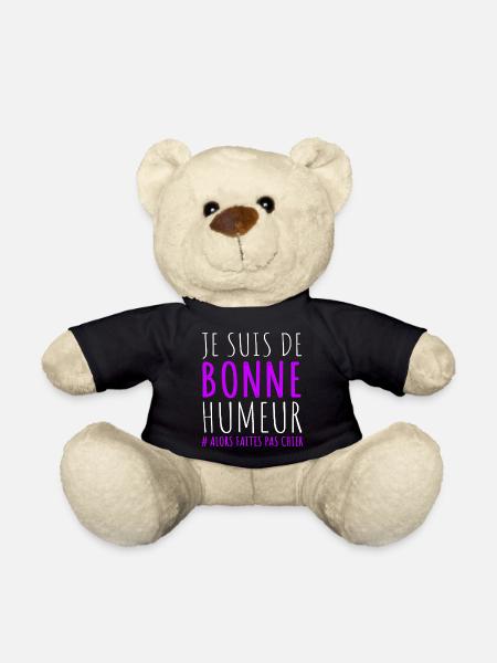 Je suis de bonne humeur humour femme cadeau drôle - Nounours - noir