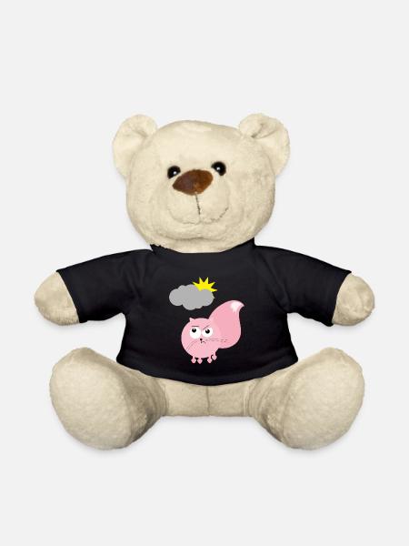 CUTE ANGRY CAT - Teddy - Schwarz