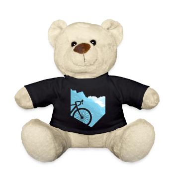 Gravel, VTT, passion vélo, cycliste - Nounours - noir - Devant
