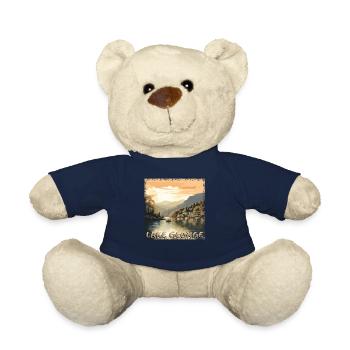 Urlaub New York Lake George Sonnenuntergang Grunge - Teddy - French Navy - Vorne