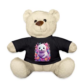 Süßer Seehund - Teddy - Schwarz - Vorne
