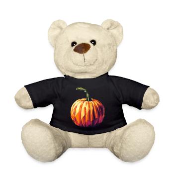 Autumn Magic: Geometric Pumpkin in - Teddy Bear - black - Front