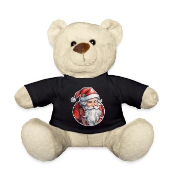 Weihnachtsmann - Traditionell und Aquarell - Teddy - Schwarz - Vorne