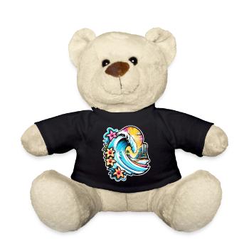 surf plage palmier soleil vacances - Nounours - noir - Devant