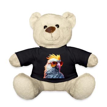 Cockatiel Sunglasses - Teddy Bear - black - Front