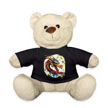 Freundlicher Drache (Artwork Collection) - Teddy - Schwarz - Vorne