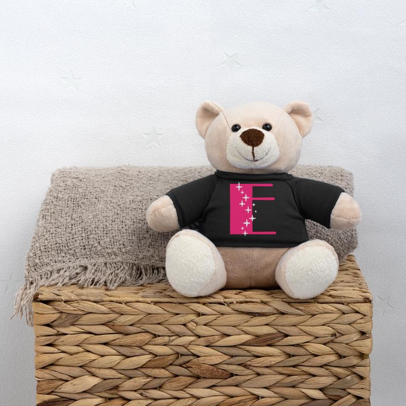 Buchstabe E Glitzer Teddy