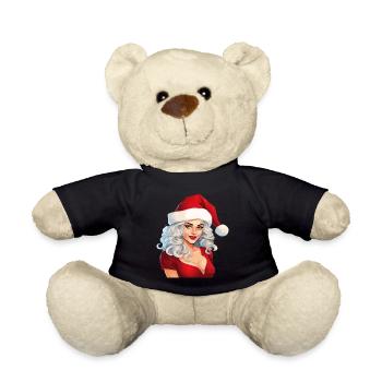 Weihnachtsfrau Sexy Weihnachten Ugly Christmas - Teddy - Schwarz - Vorne