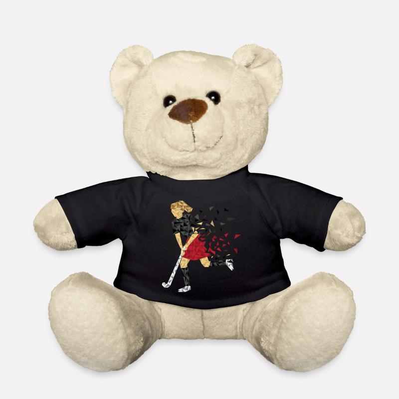Hockeyspielerin schwarz rot - Teddy - Schwarz