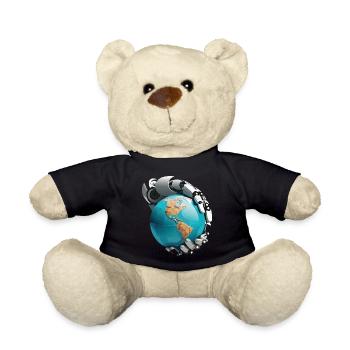 Robots are taking over the world - Teddy Bear - black - Front
