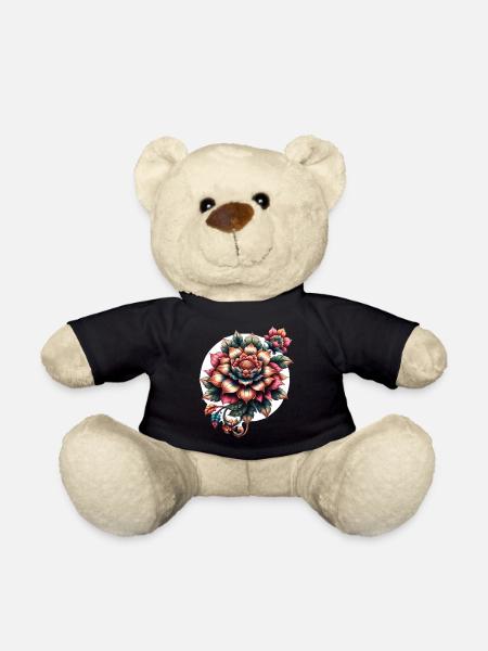 Beautiful Flower - Teddy Bear - black