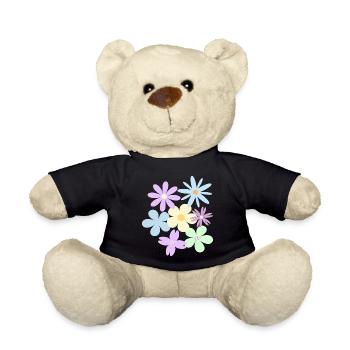 Flowers - Teddy Bear - black - Front