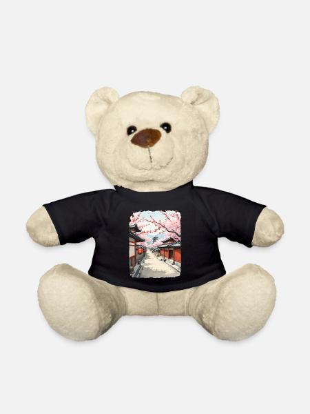 Fleurs de cerisier Japon Streetwear Street Art Design - Nounours - noir
