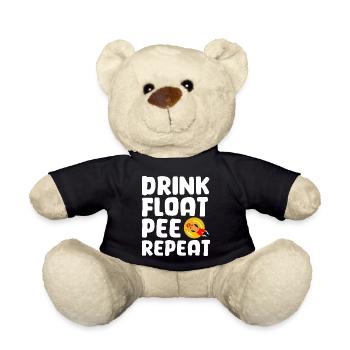 Drink Float Pee Repeat River Floating Tube - Teddy - Schwarz - Vorne