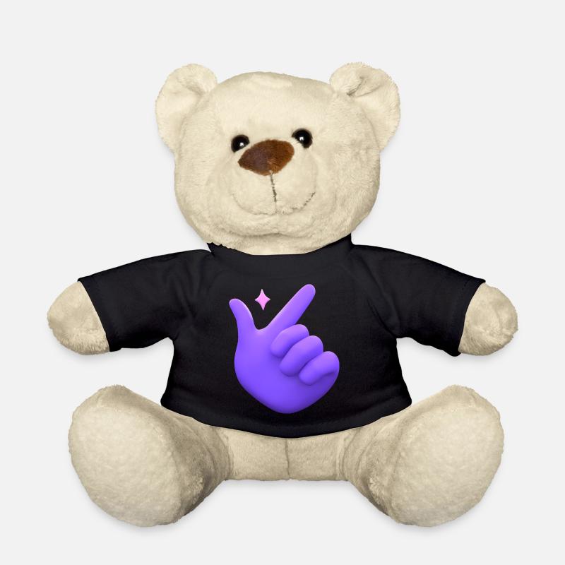 3D main claquement de doigts - Nounours - noir