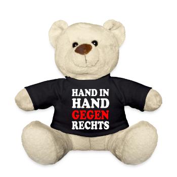 Hand in hand gegen rechts - Teddy - Schwarz - Vorne
