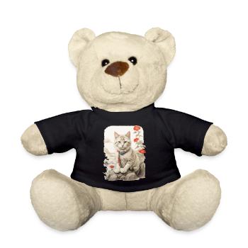 Hauskatzen Besitzer Niedliche Katze Katzen Dame - Teddy - Schwarz - Vorne