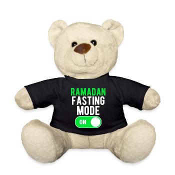 Ramadan Fasting Mode ON - Teddy Bear - black - Front
