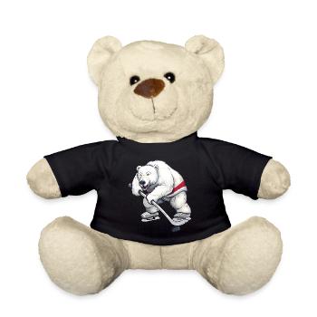 Conception de joueur de hockey sur glace Polar Bear - Nounours - noir - Devant