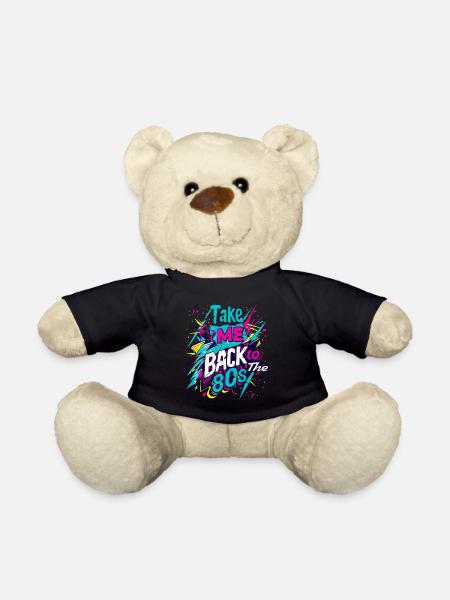 80s 80er Jahre Musik Bunt Party Karneval Kostüm - Teddy - Schwarz