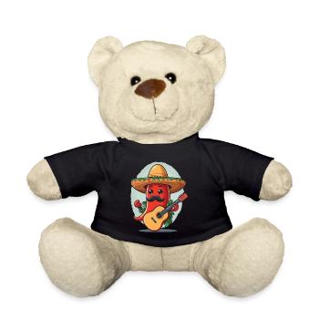 Chili Mariachi Guitariste Mexique Guitare Musique - Nounours - noir - Devant