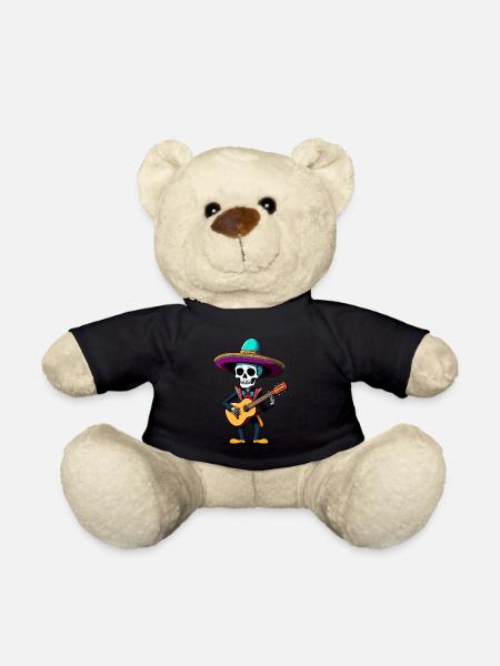 Mexikanischer Mariachi Skelett Gitarrist Fiesta - Teddy - Schwarz
