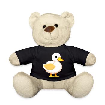 Cute Baby Duck Goose - Teddy Bear - black - Front
