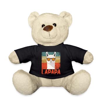 Lapapa Lustiger Lama Vater Perfekter Style - Teddy - Schwarz - Vorne