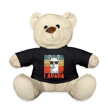 Lapapa Lustiger Lama Vater Perfekter Style - Teddy - Schwarz - Vorne