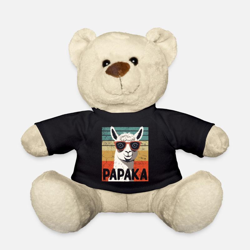 Papaka Lustiger Alpaka Papa Perfekter Style - Teddy - Schwarz