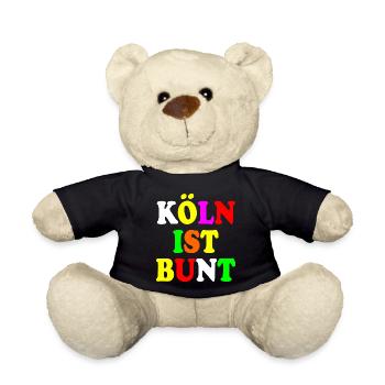 Köln ist bunt - Teddy - Schwarz - Vorne