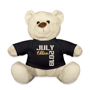 July 2018 Birthday Shirt July 2018 - Teddy Bear - black - Front