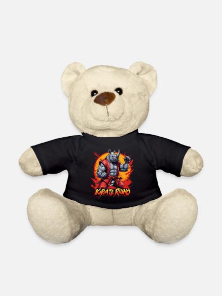 Karate Rhino - Teddy Bear - black