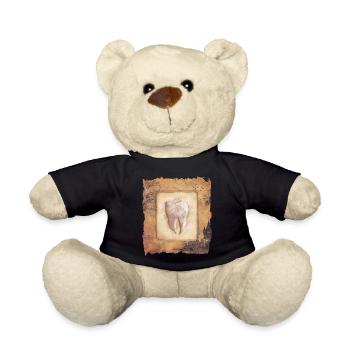 Vintage Art for Dentist & Dental Assistant - Teddy Bear - black - Front
