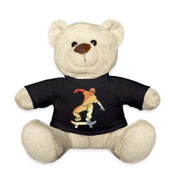Graphique de skateboarder vintage - Nounours - noir - Devant