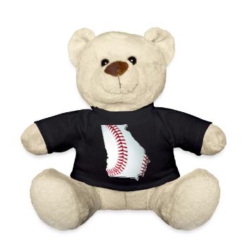 Georgia (USA) | real baseball | Map - Teddy Bear - black - Front