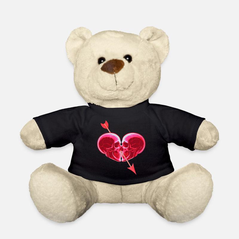 Heart of Skulls ❤ - Teddy Bear - black