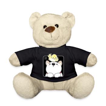 Dog Korean - Japanese Style 02 - Teddy Bear - black - Front