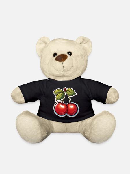 Leckere rote Kirschen - Teddy - Schwarz