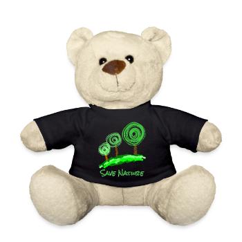 Trees Abstract - Teddy Bear - black - Front