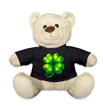 Four-leaf clover - Teddy Bear - black - Front