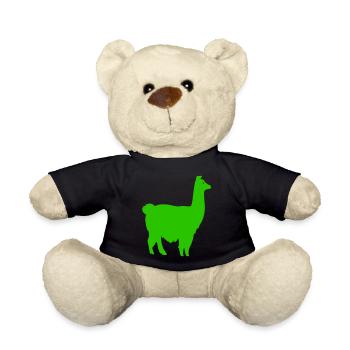 Llama Silhouette - Teddy Bear - black - Front