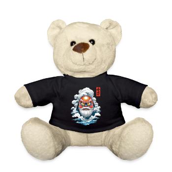 Japanischer Daruma Ästhetik Vintage Yokai - Teddy - Schwarz - Vorne