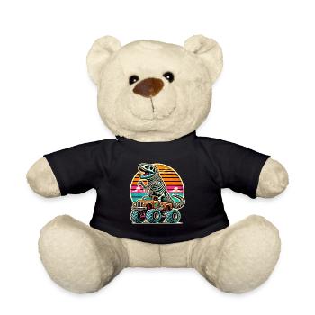 Dinosaurier Auf Monstertruck Motorsport Liebhaber - Teddy - Schwarz - Vorne
