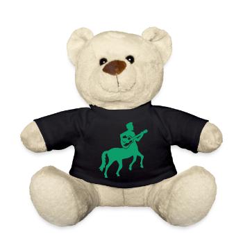 Cool Guitar Centaur Centaur Mythical Creature Man Horse - Teddy Bear - black - Front