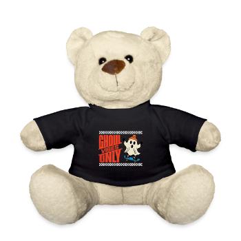 Scary Halloween Ghost Funny Saying - Teddy Bear - black - Front