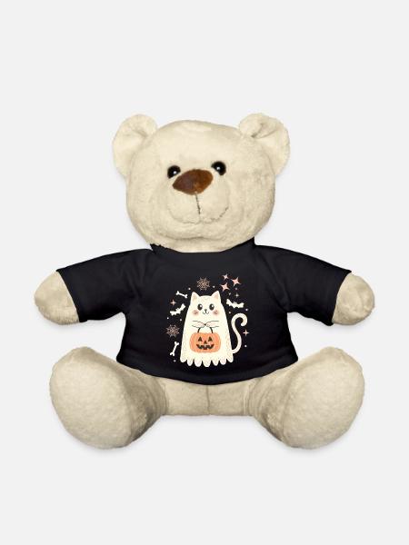 Halloween Ghost Cat - Teddy Bear - black